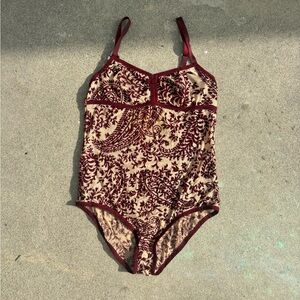 Floral Velvet Bodysuit